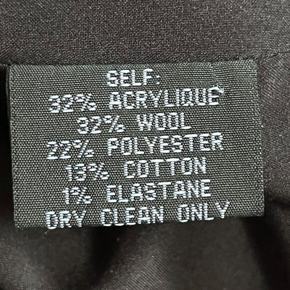 Rickie Freeman Teri Jon Black White‎ Stripe Short Sleeve Wool Fitted Dress Sz 8 - Picture 7 of 7